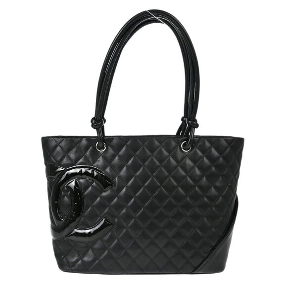 Chanel Black Calfskin Cambon Ligne Tote Handbag XX40211 - Picture 1 of 9